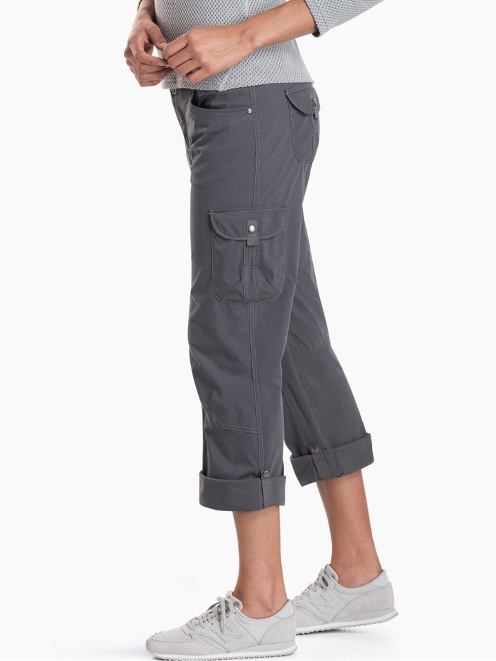 KUHL SPLASH ROLL-UP GRAY OUTDOOR HIKING PANT SIZE 8 - Picture 2 of 8